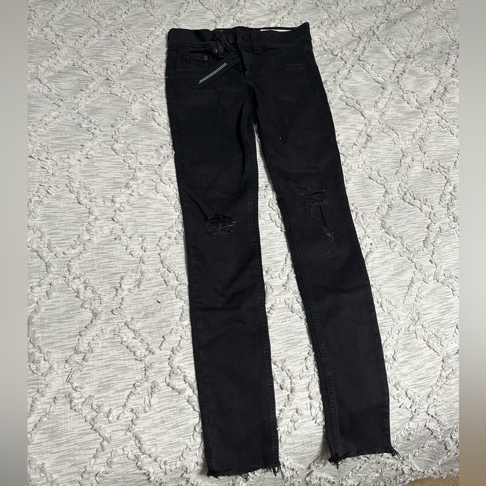 NWT Rag & Bone TECH distressed black Jean